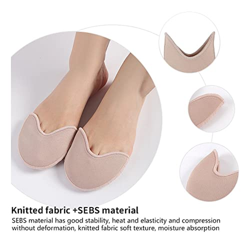 Foot Pads Protect, Toe Pouches Pads, Ouch Pouch to Protect Toe Cover for Heel, Ballet, Point Shoes (Long & Short) (Short) image number 3