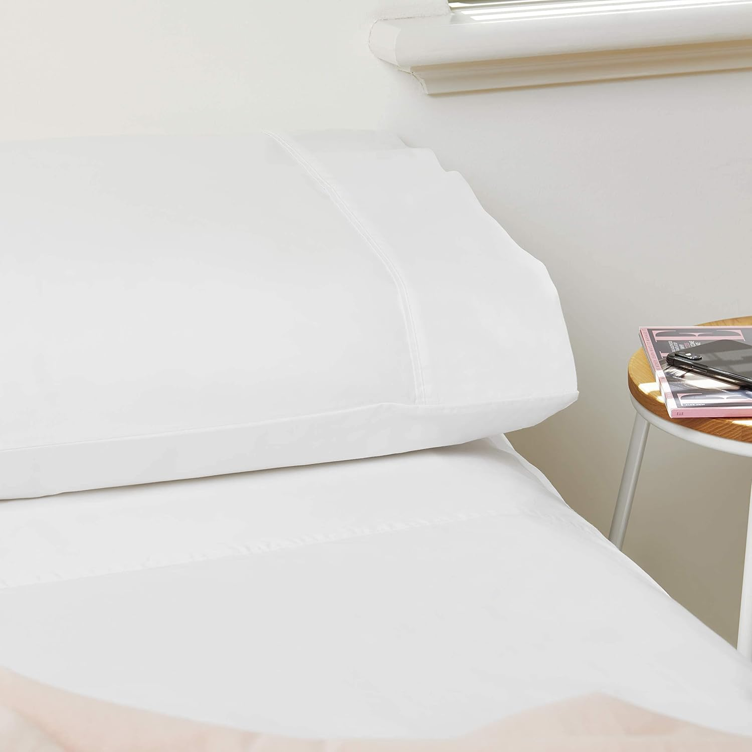 LINENHAUS Split-King Twin-Xl Sheets Set, 600 Thread Count, 100% Long Staple Pure Cotton Sateen Weave - Split King Size Bed Sheet Set with 2 Fitted Sheets, 1 Flat Sheet, 2 Pillowcases - Luxury Bedding Sets