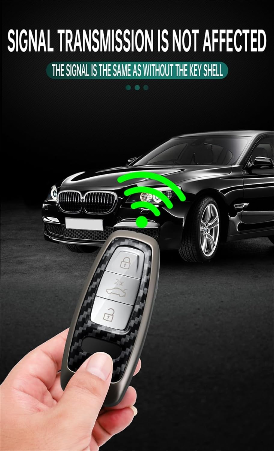 Ontto Alloy Car Key Fob Cover Fit for Audi A6 A7 A8 E-Tron Q5 Q7 Q8 C8 D5 A6L A8L SQ8 2019-2023 Keyless Entry Remote Key Case Keyring Key Shell Holder Keychain Protector Accessories White A - A-Blue image number 4