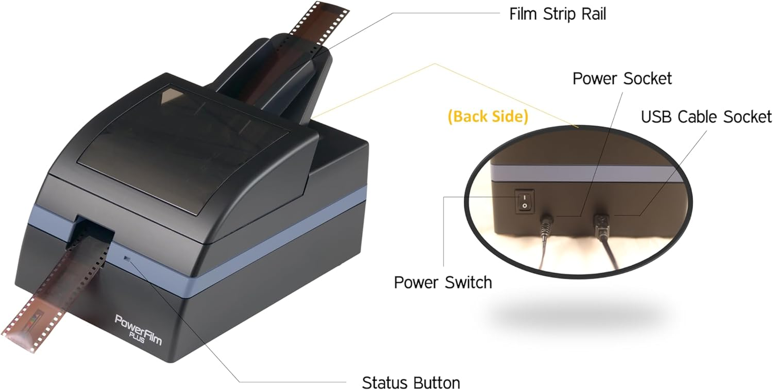 Pacific Image Electronics Powerfilm plus 35Mm Film Scanner Auto Batch Scan Negative/Positive Filmstrips up to 10 Film Strips/Maximum 60 Frames in One Batch 7200 Dpi/True Color Mac/Pc image number 4