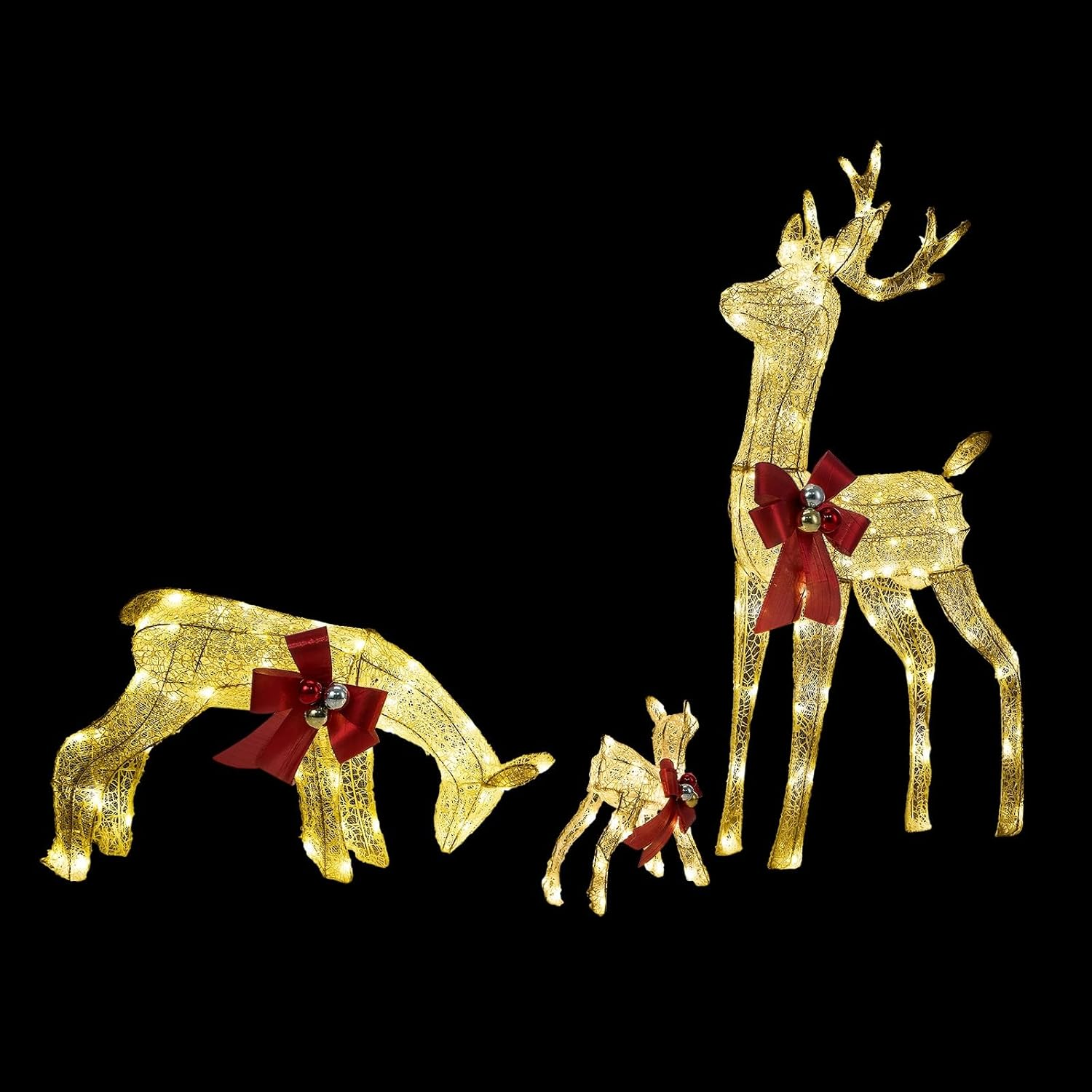 Tinseltown Christmas Lights LED 3PCS Reindeer Family Xmas Decor Indoor Outdoor image number 4
