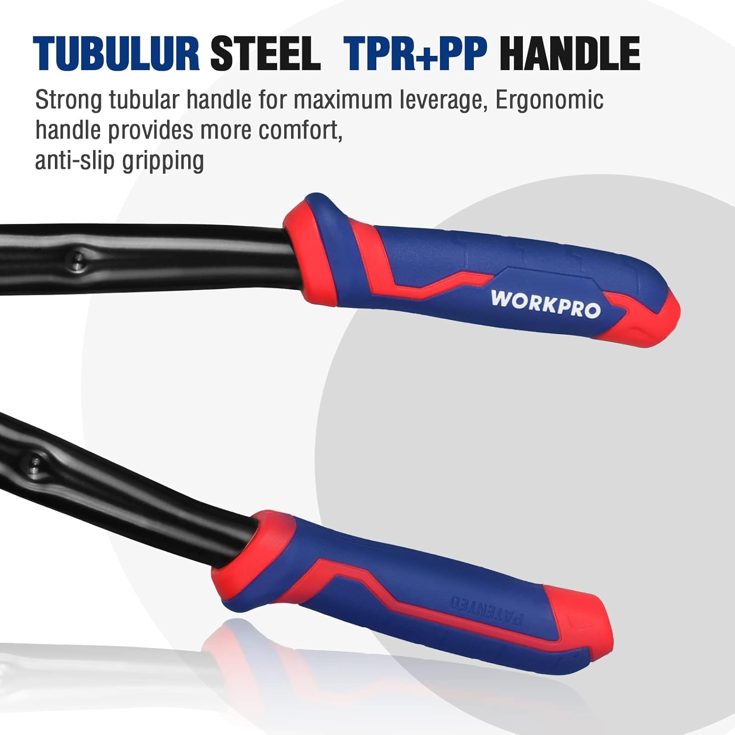 WORKPRO 30" Bolt Cutter, Chrome Molybdenum Steel Blade, Heavy Duty Bolt Cutter with Soft Rubber Grip, Cutting Tool for Cut Chain, Wire, Screw, Rivet image number 4