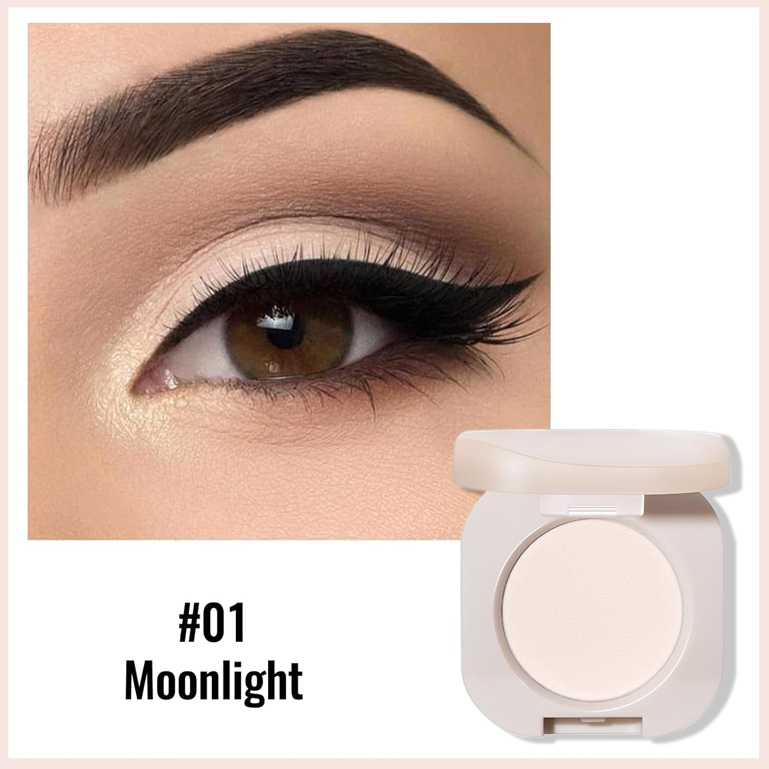 Erinde Matte Eyeshadow Single Eye Shadow Palette, Highly Pigmented Long-Lasting Matte Eye Makeup for Natural Neutral Soft Glam Eyeshadow, Smooth Blendable Buildable Powder Formula, Waterproof 1# - 06 image number 4