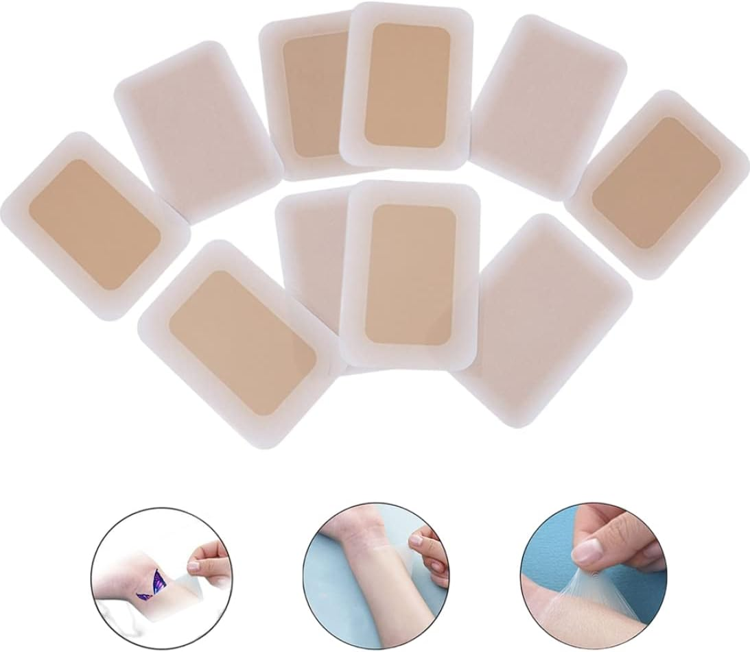 Tattoo Cover up Patch, 12Pcs 5.5X3.9Inch Tattoo Flaw Conceal Patch, Breathable Waterproof Tattoo Cover up Sticker, Tattoo Concealing Tape for Summer image number 1