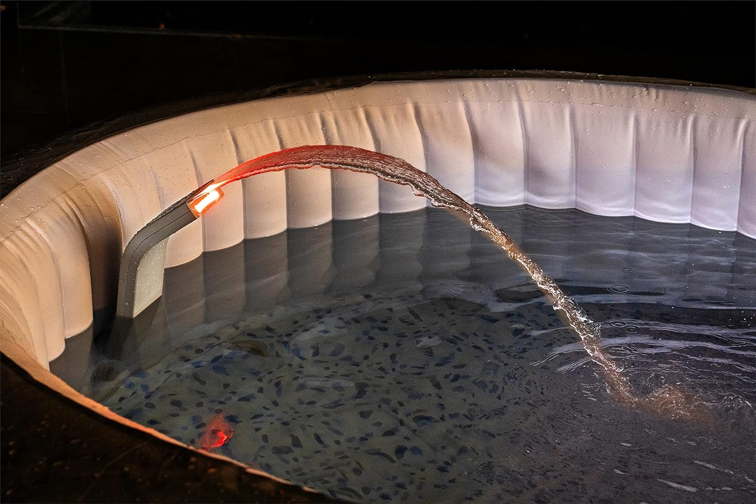 Bestway Saluspa Waterfall Feature with LED Lights | Built-In Lights with 7 Color Modes | Compatible with Most Bestway Inflatable and Portable Saluspa Hot Tub Spas image number 3