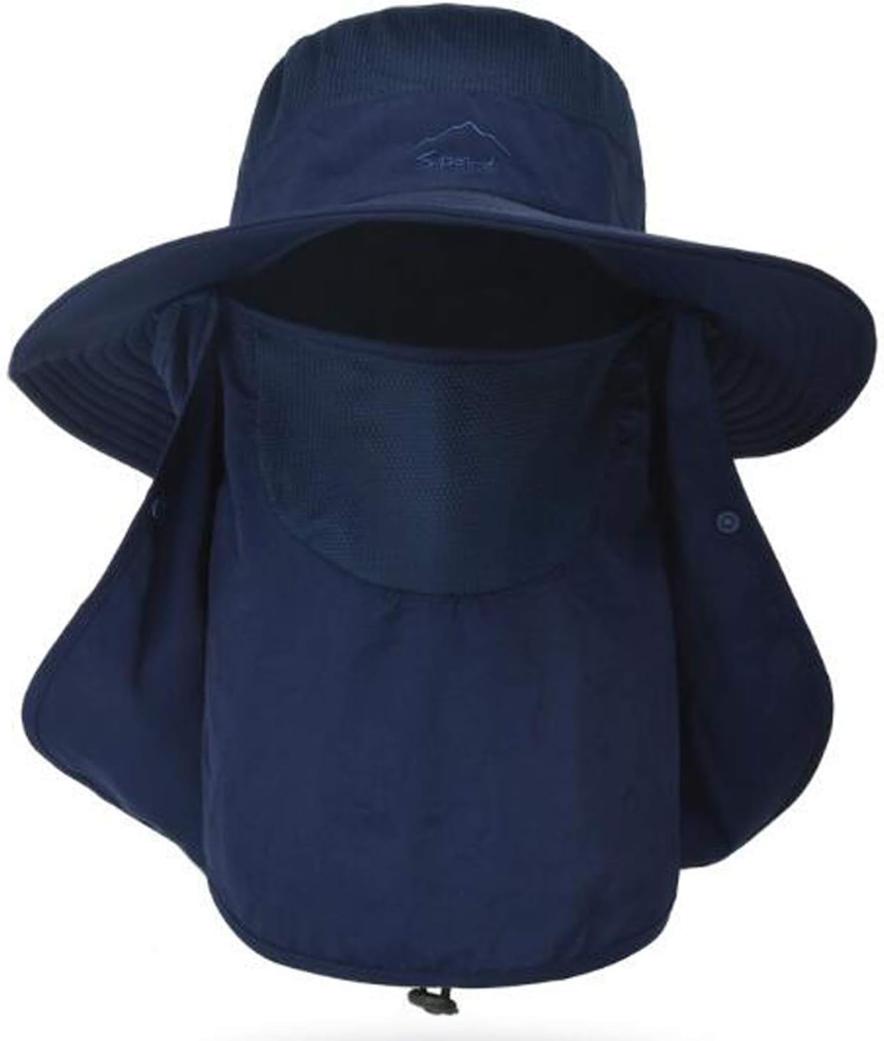 Fishing Hat for Men & Women, Outdoor UV Sun Protection Wide Brim Hat with Face Cover & Neck Flap - Black image number 3