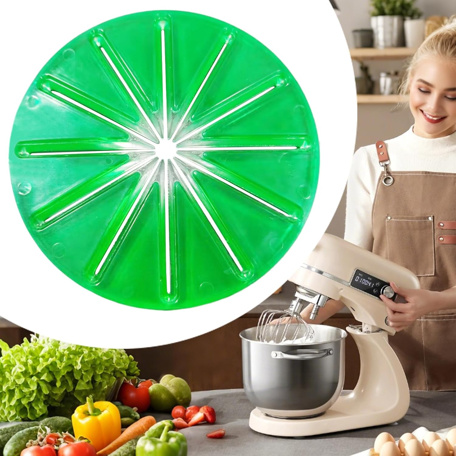 Stand Mixer Attachment - Kitchen Accessories - Stand Mixer Mixing Head Baffle - for Home Dormitory Hotel Apartment Businesses Rental Cafe Bakery image number 6