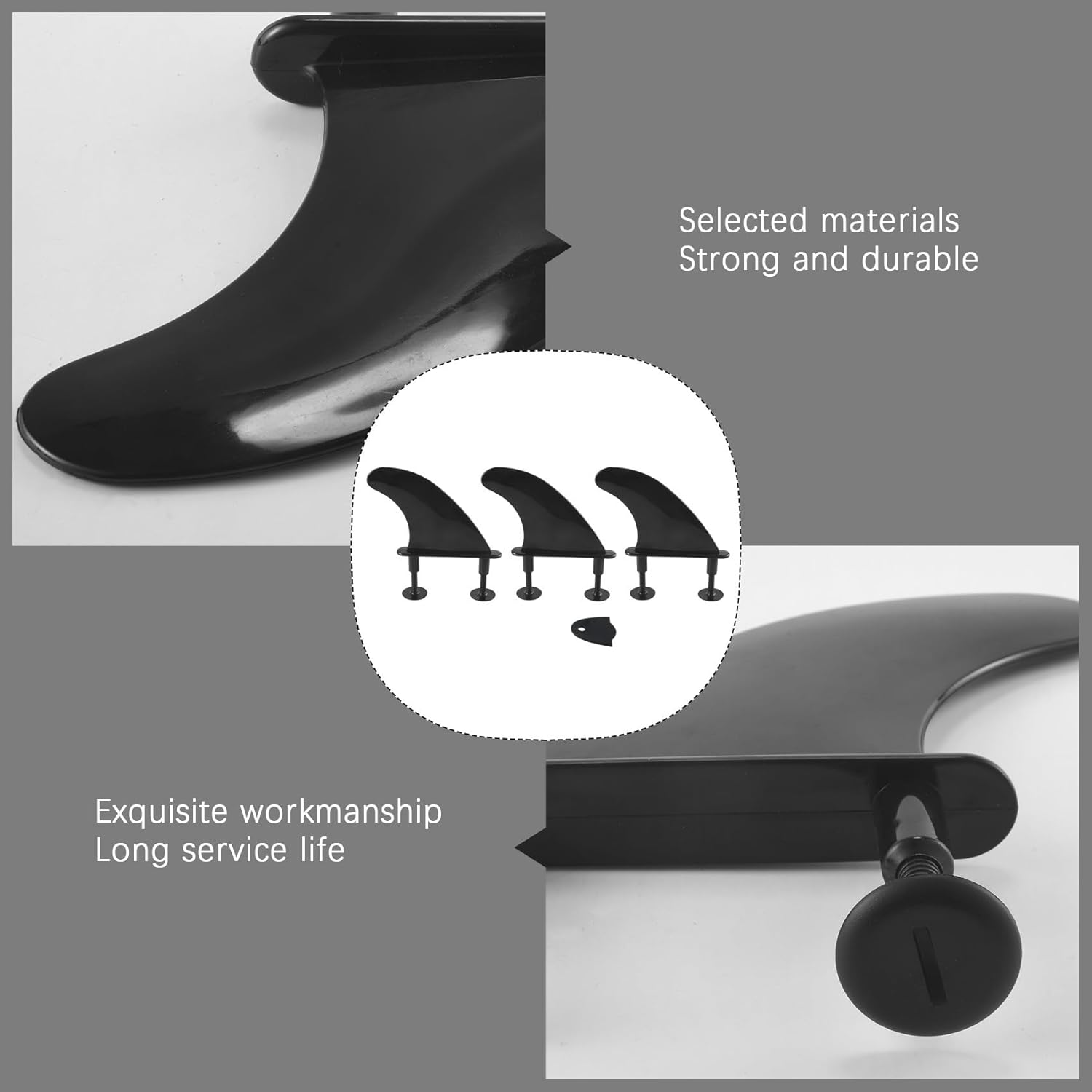 Surfboard Fin Kits Soft Top Surfboard Fins Foam Surf Boards Accessories for Surfing Enthusiasts image number 5