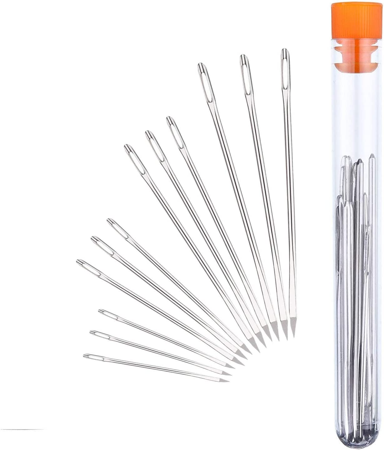 Leather Stitching Needle 12 Pieces with 4 Different Sizes for Leather Projects with Clear Bottle image number 5