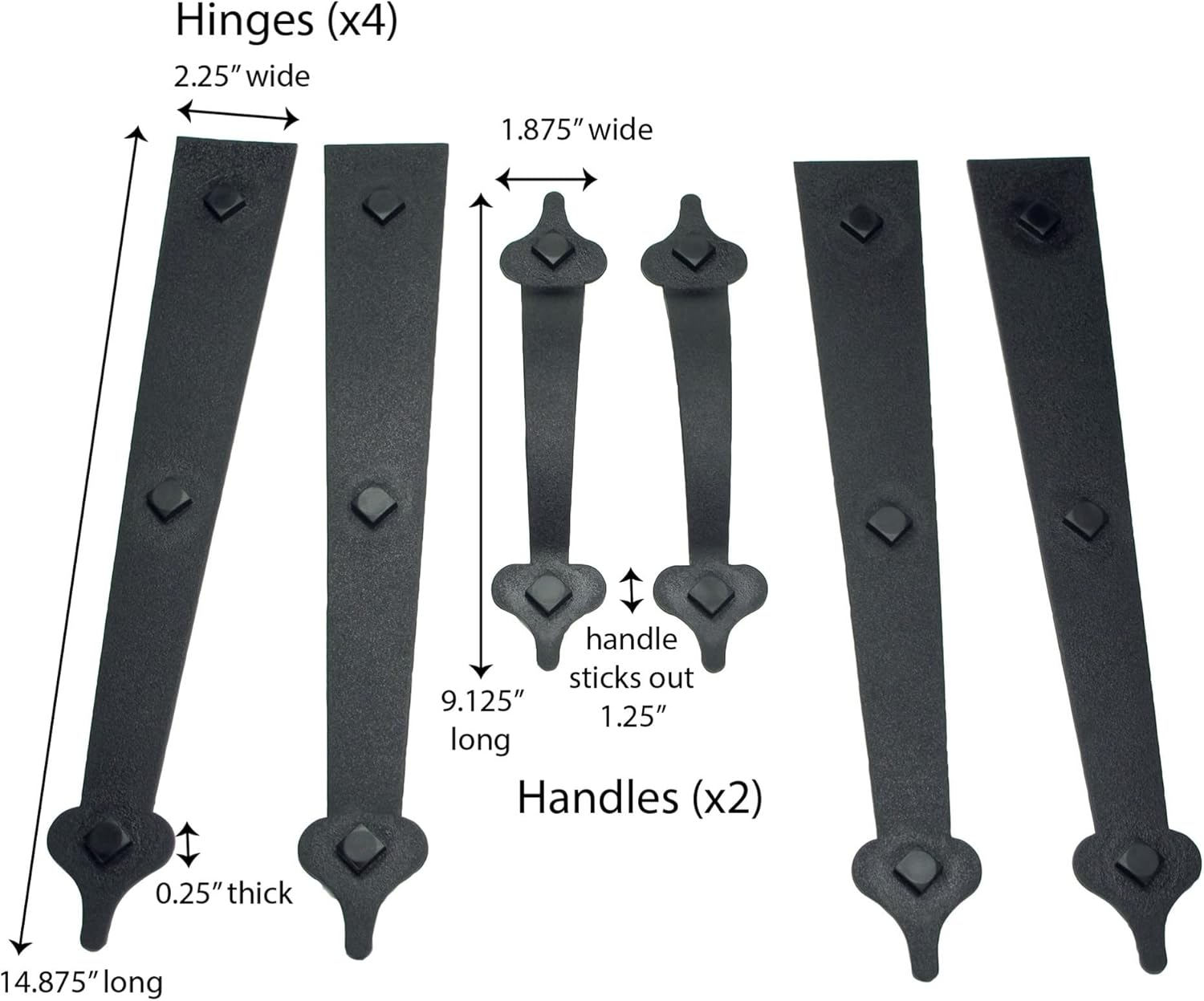 Household Essentials 240 Hinge It Magnetic Decorative Garage Door Accents - Black image number 3