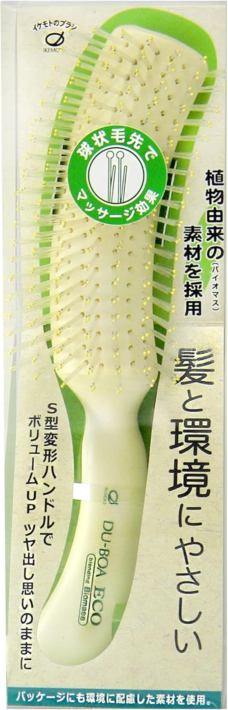 Ikemoto Kogyo DE1200 S-Shaped Hair Care Brush, W 2.2 X H 8.2 X D 1.4 Inches (5.5 X 20.9 X 3.5 Cm)