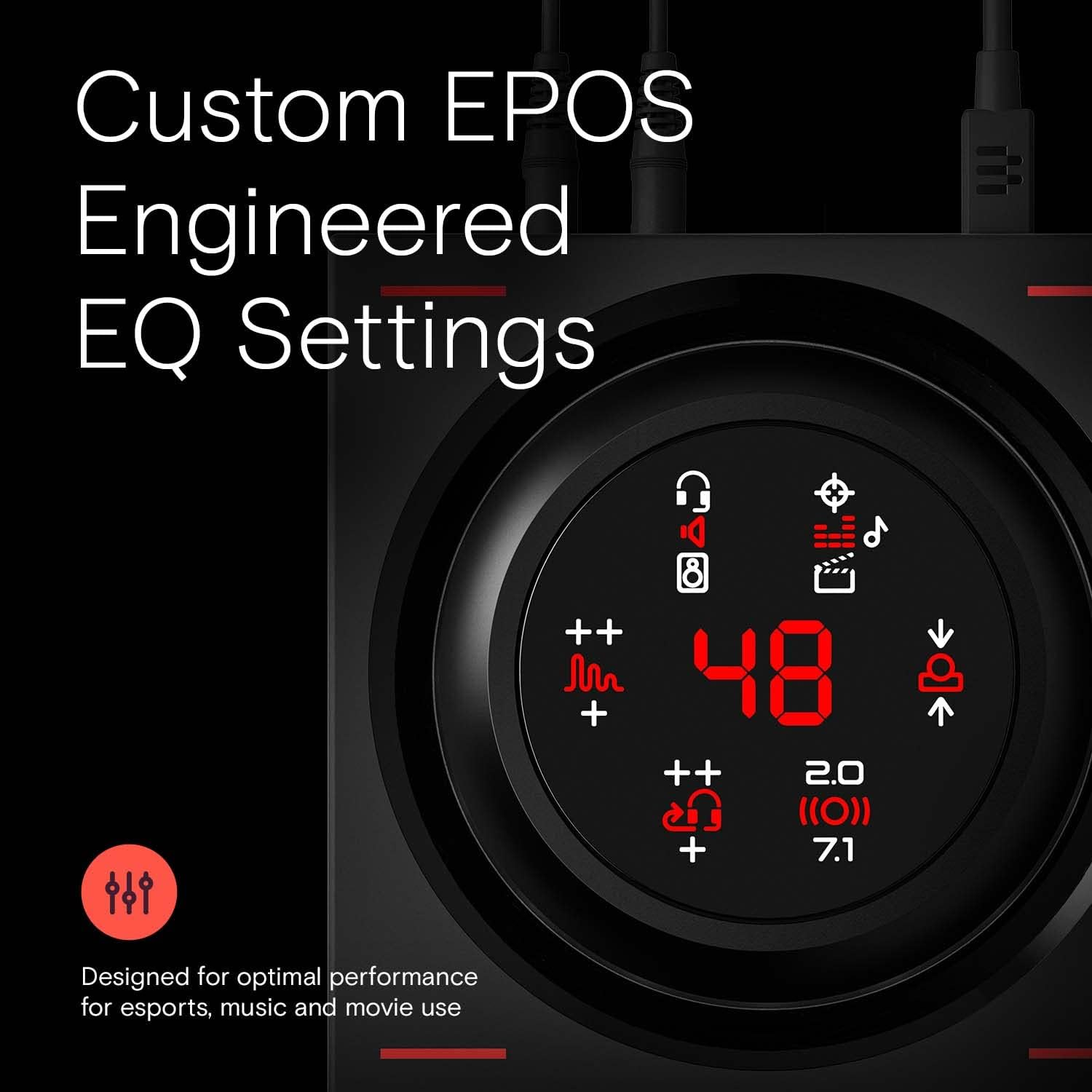 EPOS GSX 1000 2Nd Edition Dac Amp Audio Amplifier/External USB Sound Card with 7.1 Surround Sound, Side Tone, Gaming DAC and EQ, Headphone Amp Compatible with Windows, Mac, Laptops and Desktops image number 3