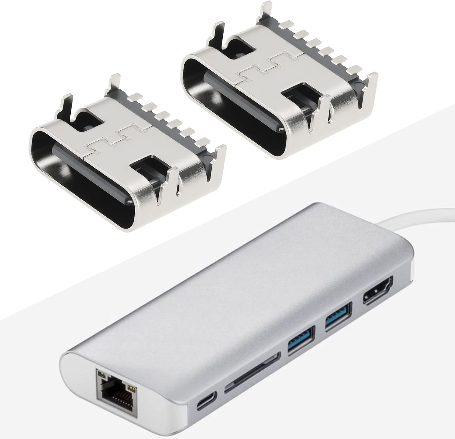 OTOTEC 10Pcs USB4125 SMD USB-C Socket 3A Welding Charging Port Equipment Suitable for Player Digital Camera image number 1