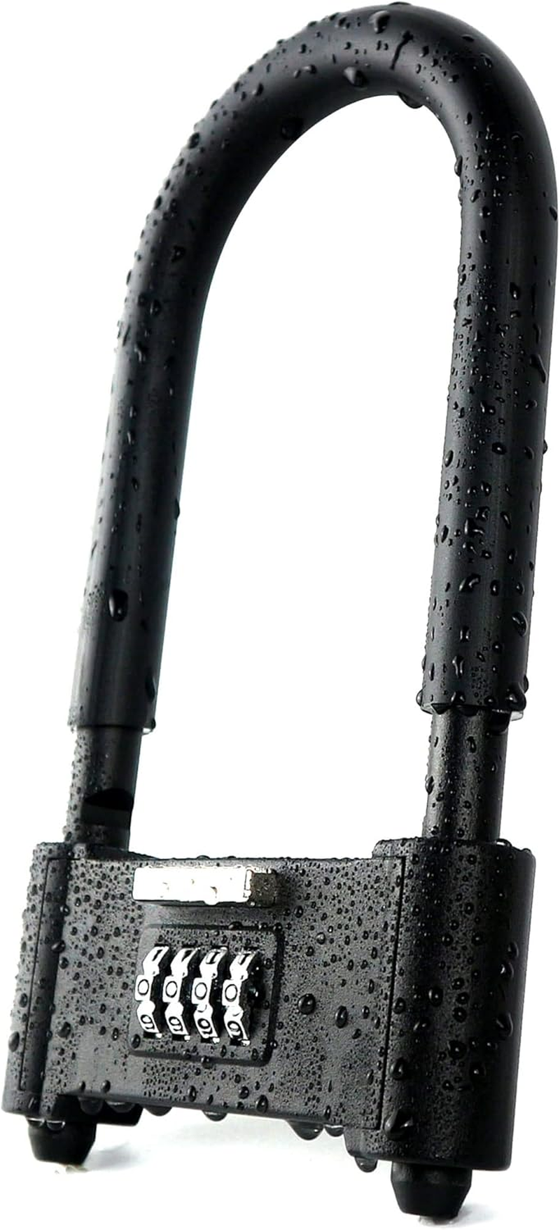 4 Digit Combination Padlock, Heavy Duty anti Theft U-Shape Security Code Lock with Adjustable Shackle,For Bicycles,E-Bike,Mountain Bike,Gates,Shed,Fence [Adjustable Range 120-140Mm]