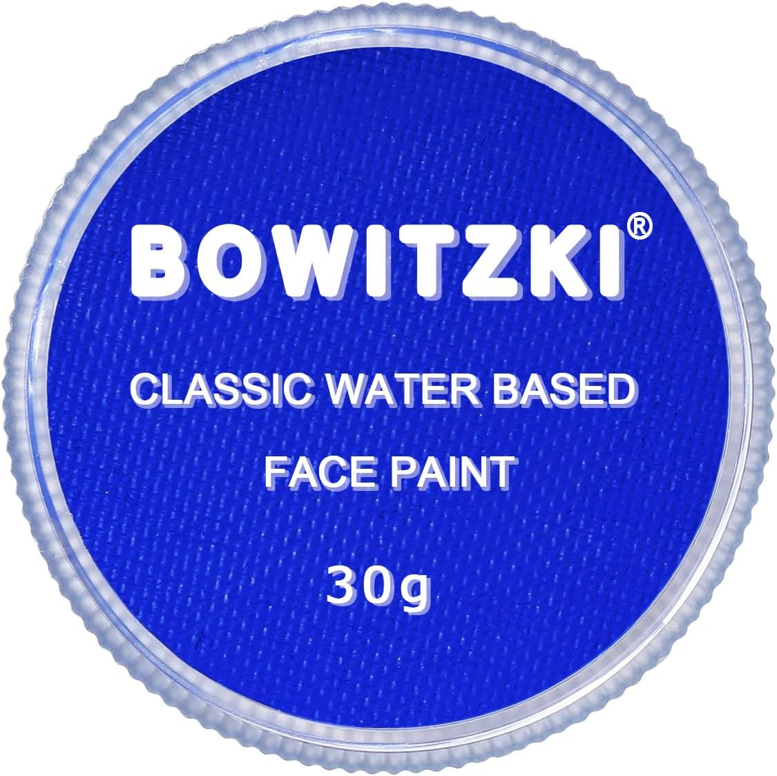 Bowitzki Professional Face Paint Body Paint Water Based Face Painting Makeup Safe for Kids and Adults Split Cake Single Color 30G Halloween Christmas Party (Neon Blue)