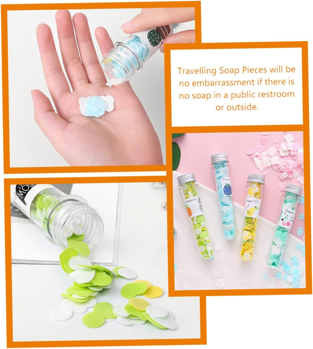 VANZACK Portable Soap Sheets Travel Soap Slices for Outdoor Hand Washing Random Fruit Designs Lightweight and Convenient for Travel and Hygiene image number 1
