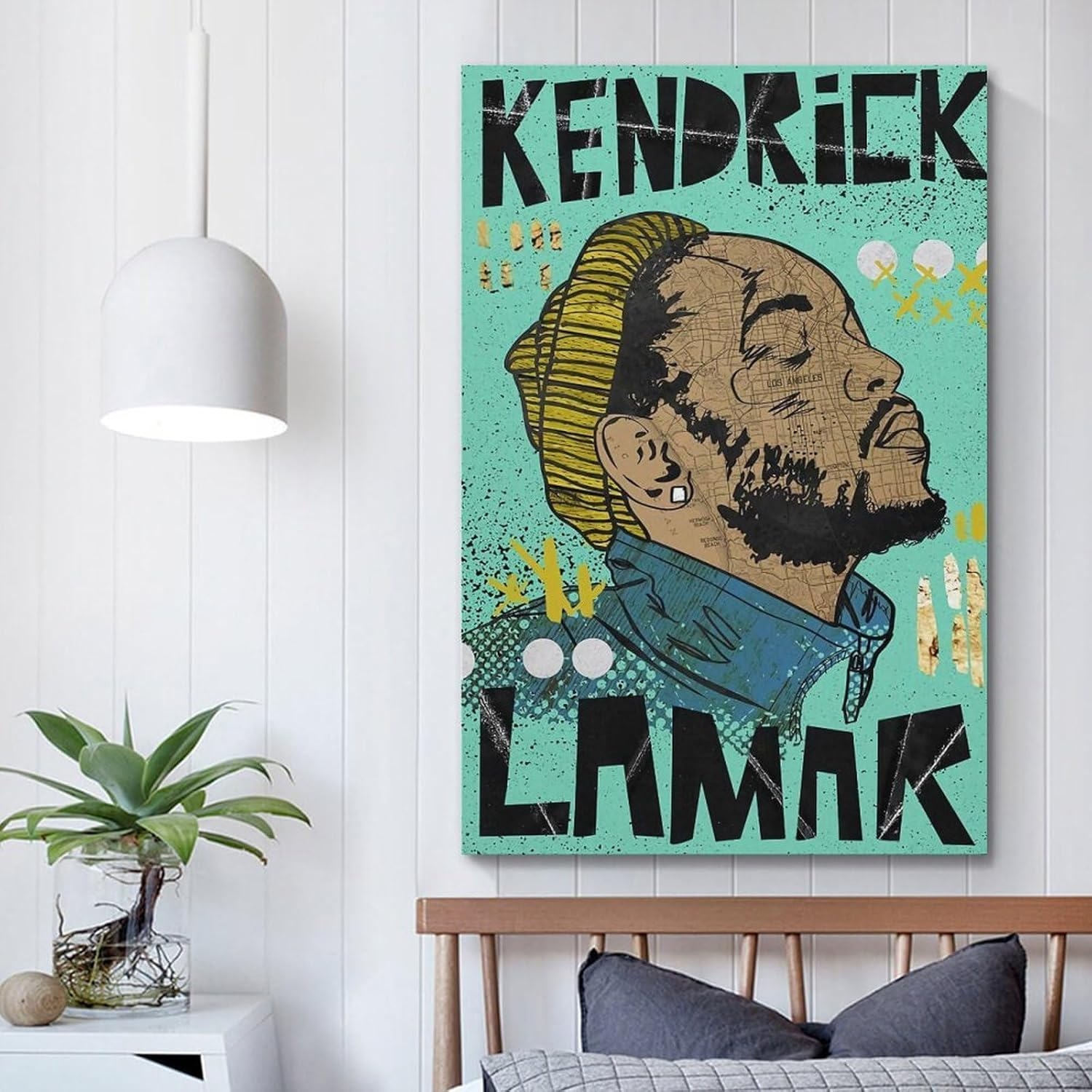 Anime Kendrick Lamar Music Canvas Poster Poster Canvas Painting Wall Art Picture Home Decor Print for Bedroom Living Room Dorm Study Bar Office 12X18Inch(30X45Cm) image number 2