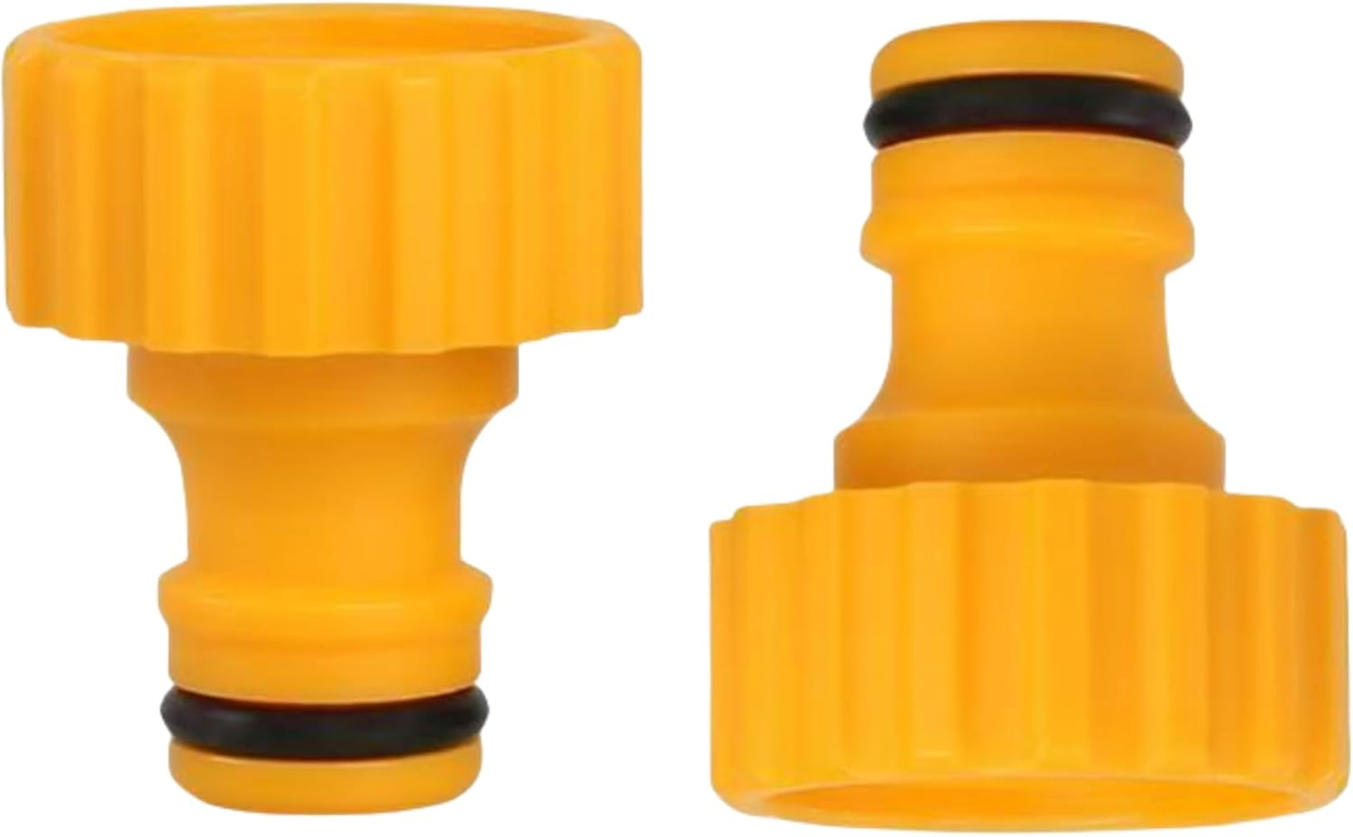 Garden Hose Connectors Set (Double Male Hose Connector（Yellow）)