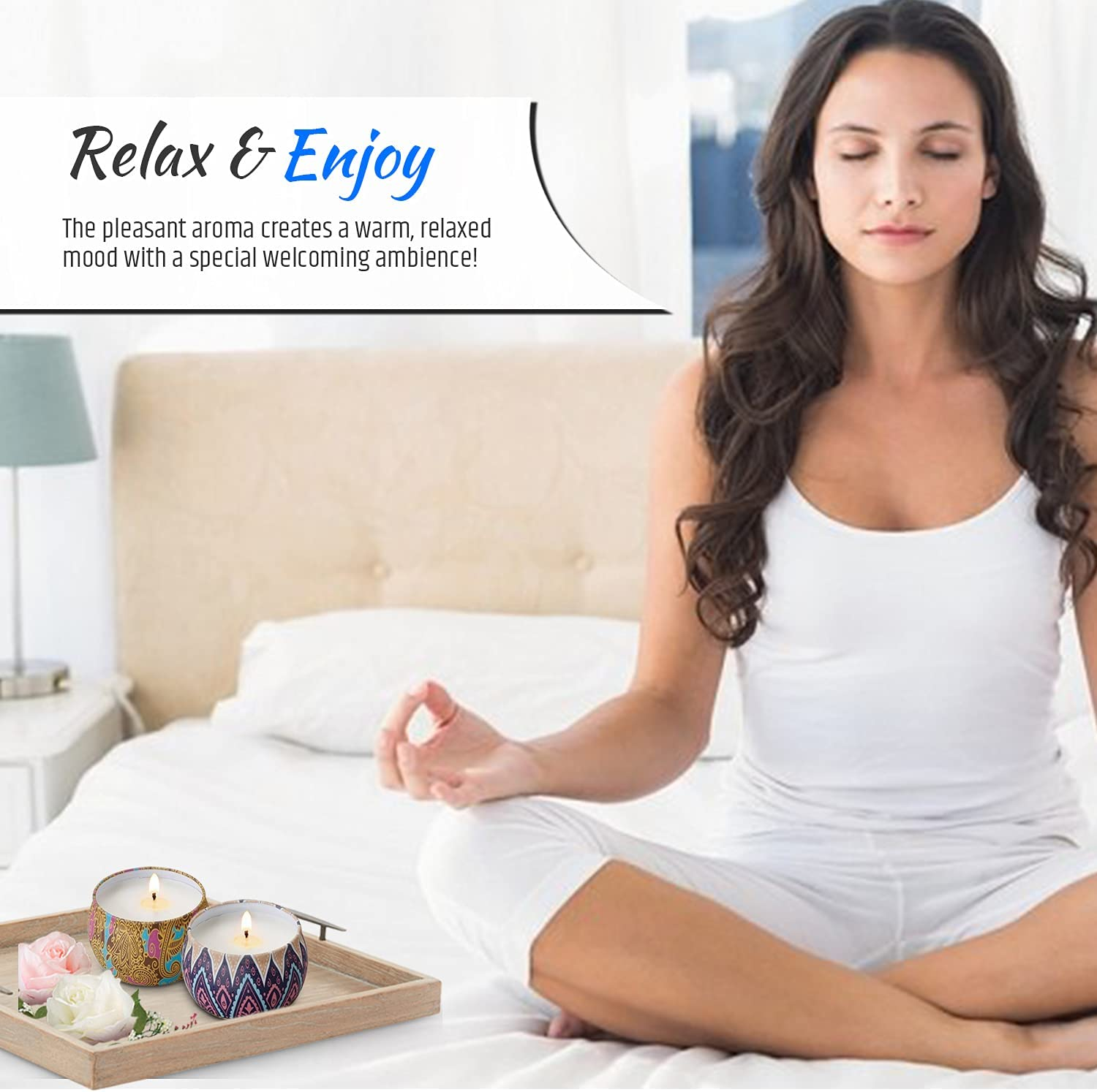 Laudan Essentials Candle Making Kit - DIY Scented Candle Supplies, 310G Soy Wax, 50 Wicks, 3 Tins, 4 Scents, Non-Foldable, All Ages image number 2