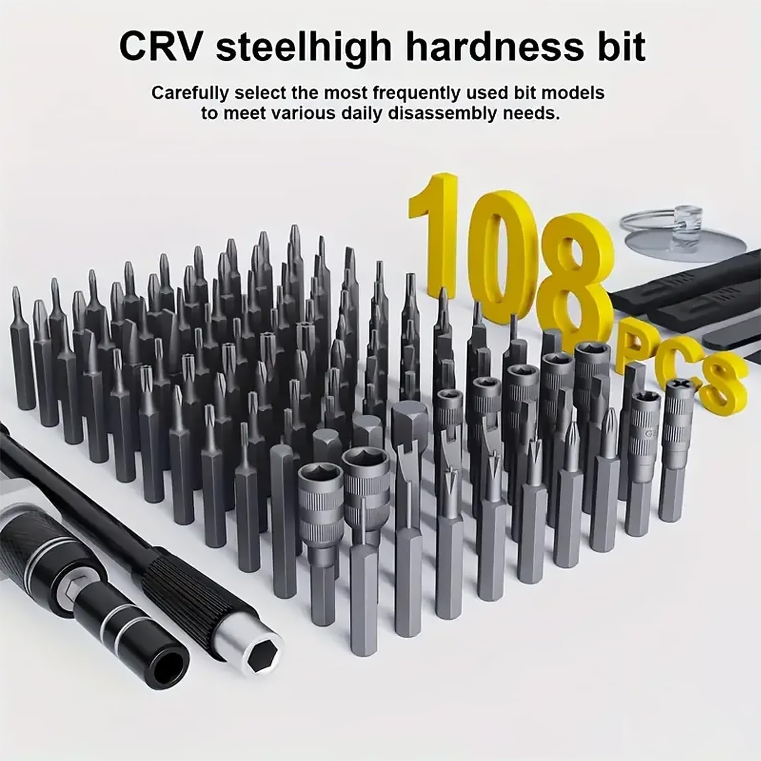 YIHFTE Precision Screwdriver Sets 132-Piece with 108 Magnetic Drill Bit Set Repair Tool for Computer, Laptop, Phone, PC, Tablet, Watch, Game Console