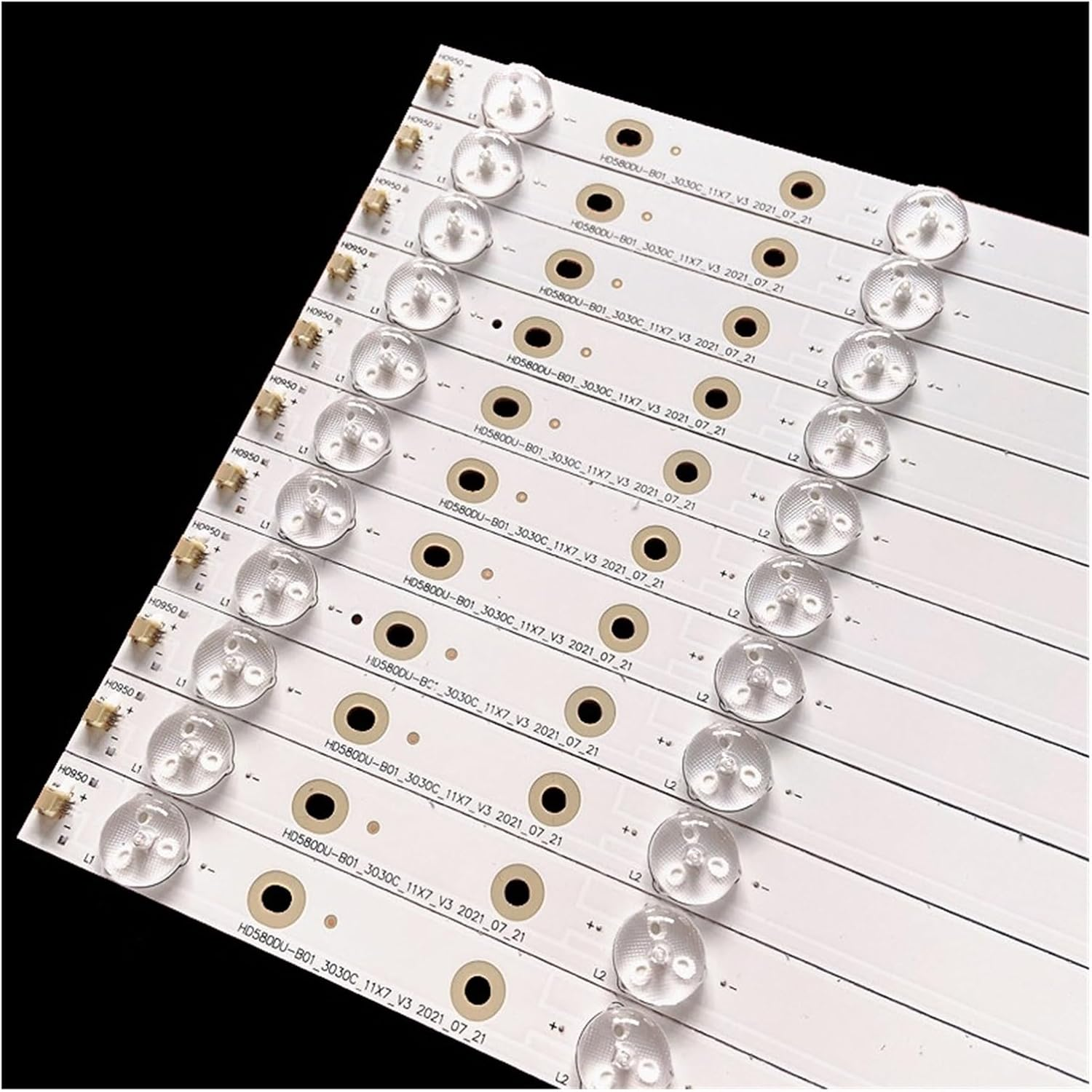 11Pcs 593Mm Led Backlight Strips for Hi.Sen/Se_Hd580Du_B01_3030C_11X7_V3 LED58K320U LED58EC620UA 58K321UW TV Repair image number 1