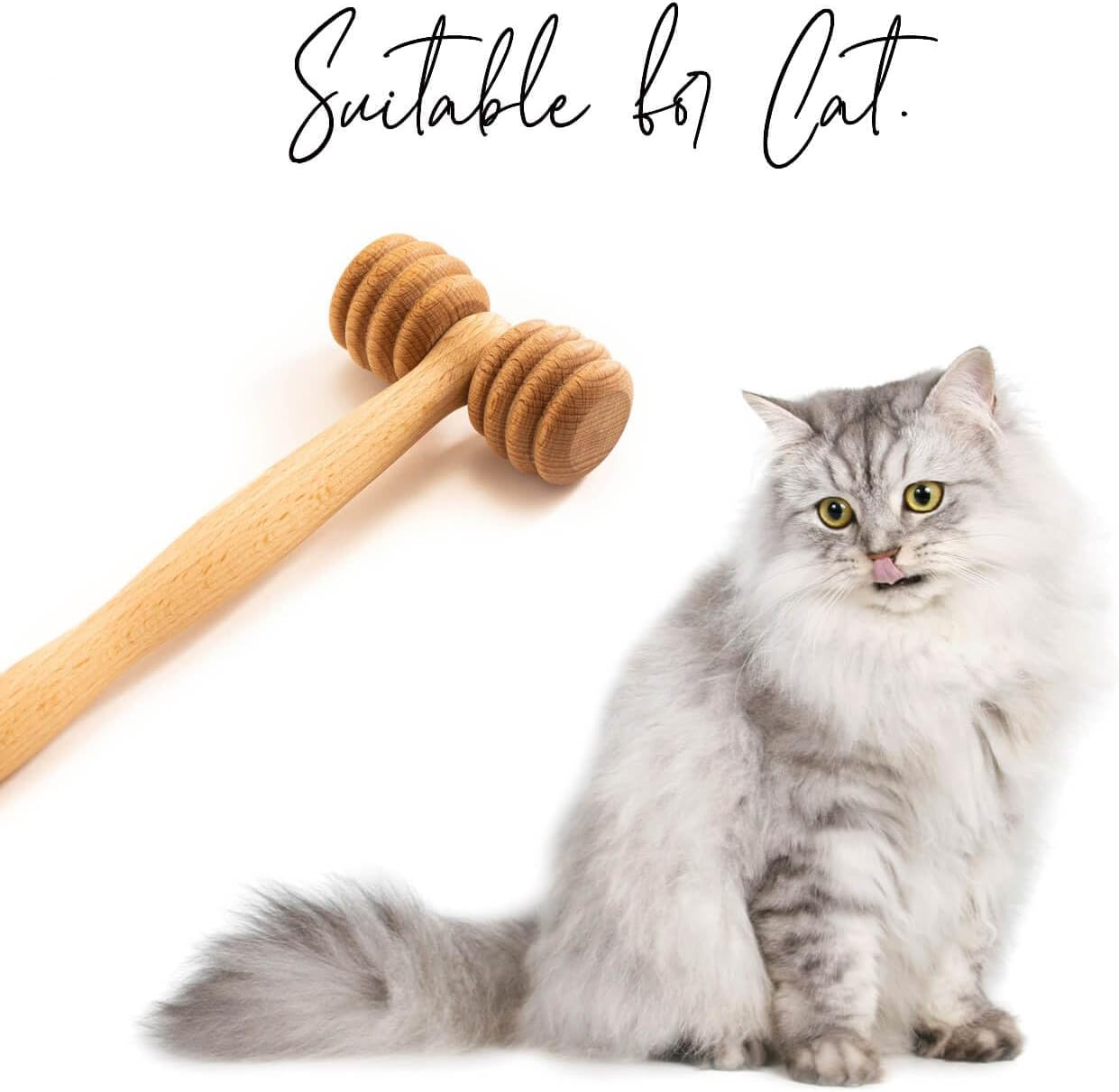 Tuuli Wooden Pet Massager Massager Roller for Dogs, Cats, Horses, Massage Brush, Short or Long Hair image number 1