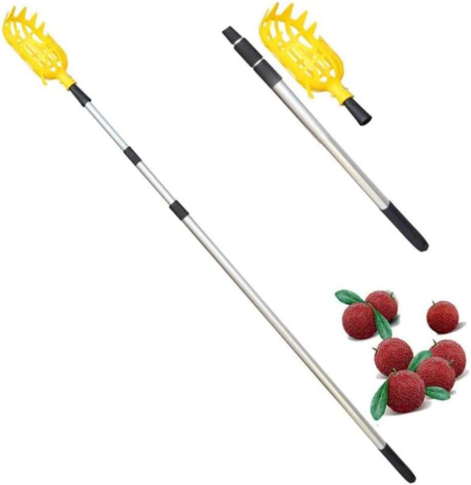 Fruit Picker Tool,Adjustable Extension, Apple Picker Pole with Basket,2M Long Handle, Mango Avocado Pear Pomelo Lemon Picker for Tree,Easy to Assemble & Use,Equipped with a Large Fruit Picker. image number 5