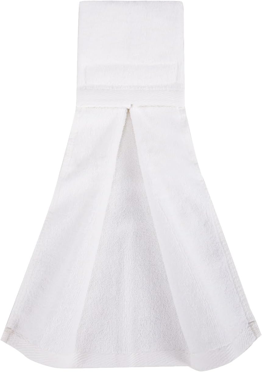 AGDGV Football Towel - Cotton Hand Towel with Hook and Loop Closure for Football, QB, Gym, Yoga, Golf, Softball | Super Absorbent and Soft | Perfect for Men, Women, Youth | White image number 2