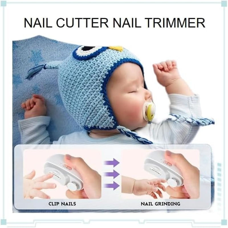 Electric Automatic Nail Clipper with Light & 2 Speeds,Fingernail Cutter and File 2 in 1 Design, USB Rechargeable Safety Fingernail Trimmer for Baby, Kids, Seniors and Adult (White) image number 6