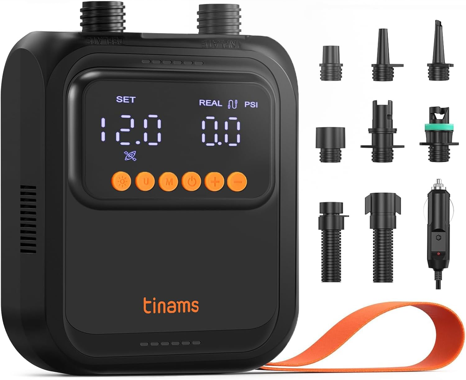 Electric SUP Pump, 20 PSI High-Pressure Paddle Boards Pump, 12V Car-Powered Inflator Deflator Quick Air Pump for Paddle Boards, Kayaks & Inflatables