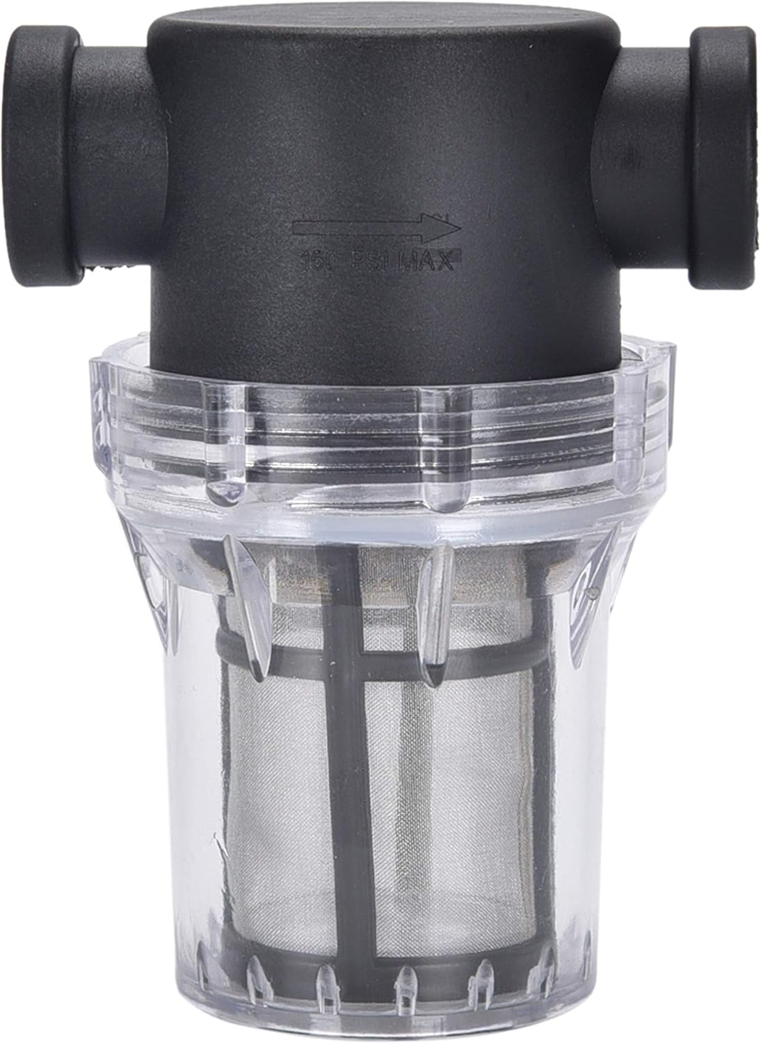 Water Filter, 1/2''Twist-On Pipe Strainer, Nylon PA66 Cover, PC Bowl, 304 Stainless Screen(1/2''80 Mesh Female Water Filter) image number 1