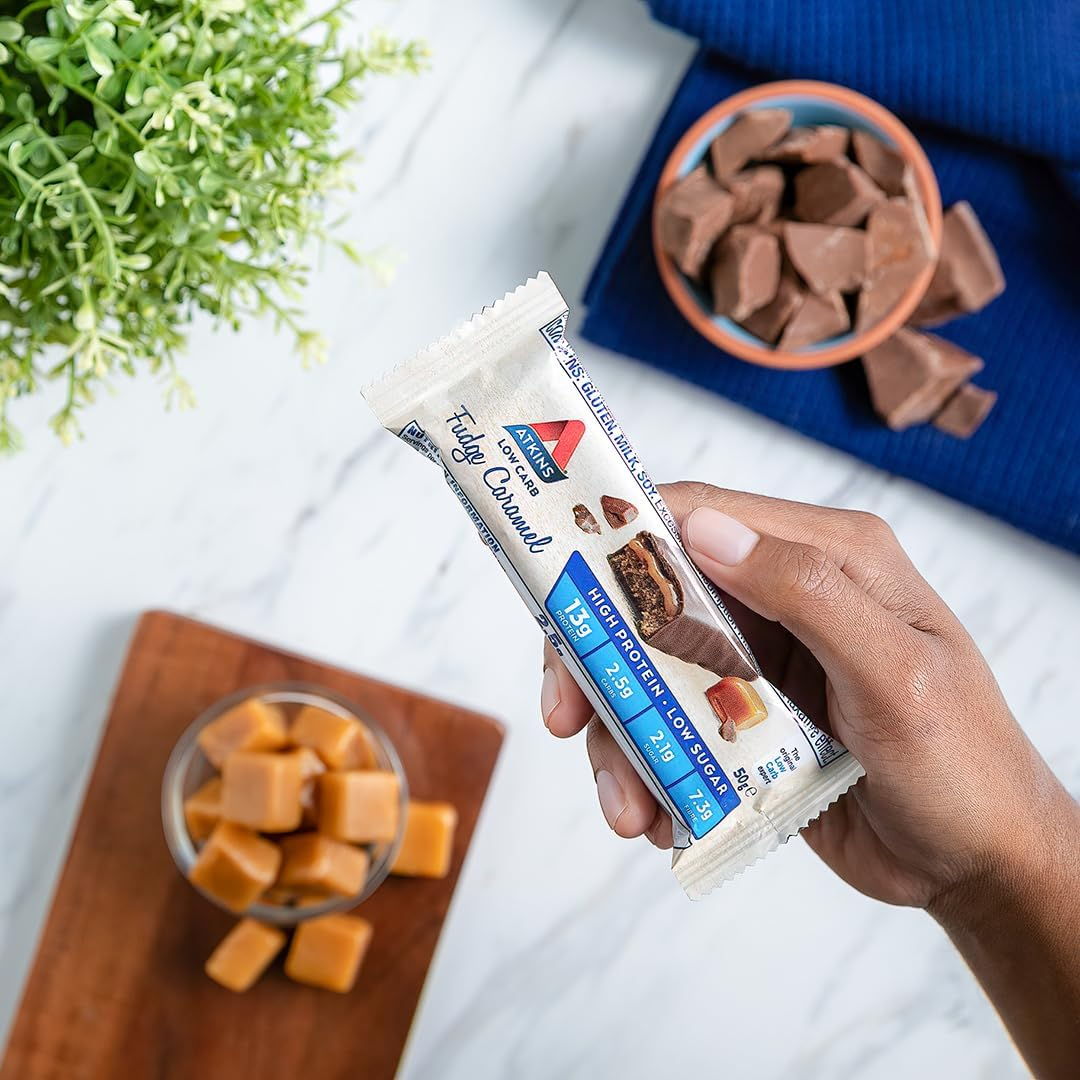 Atkins Advantage Bars, Fudge Caramel, 750 Grams, Pack of 15 image number 3