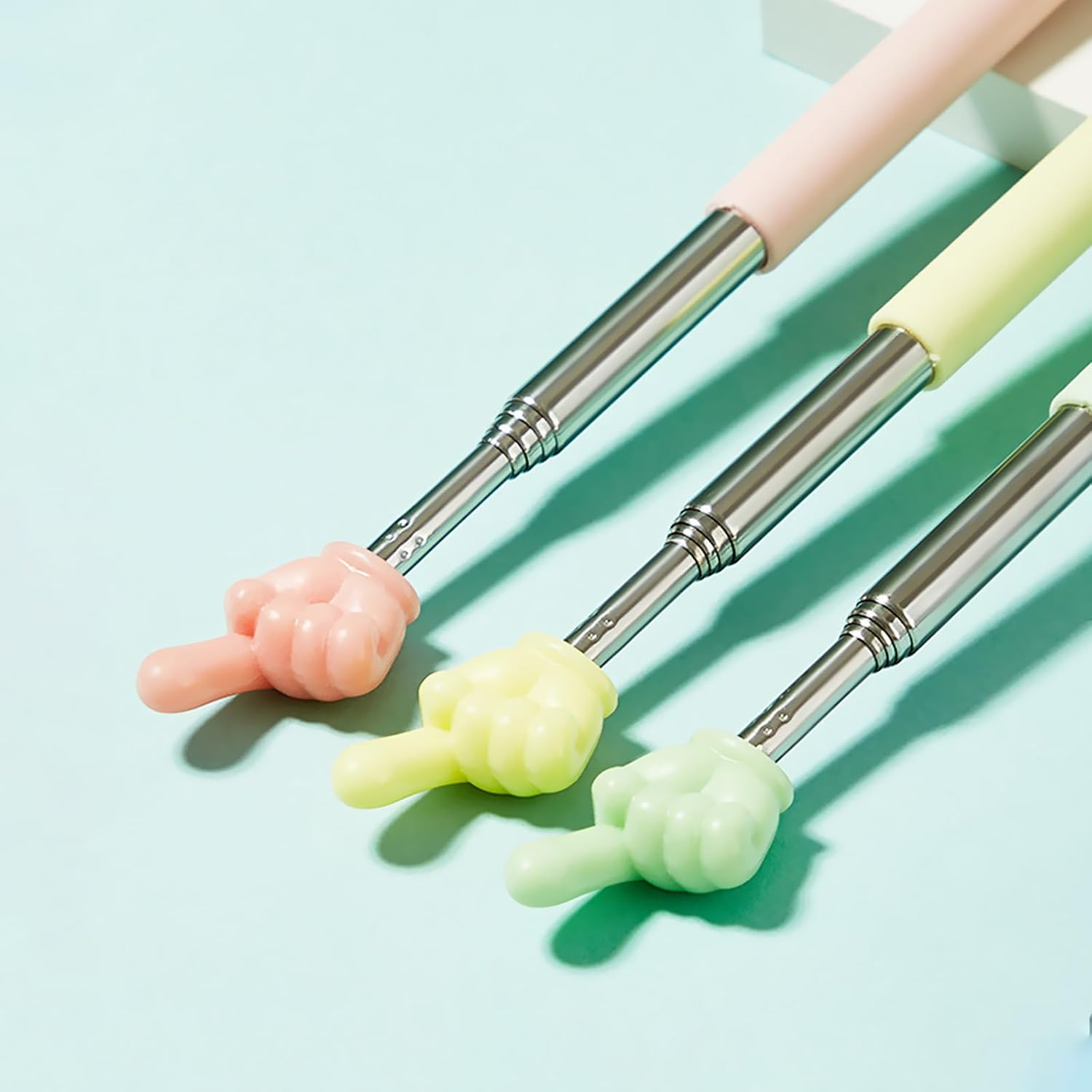 6 Pcs Telescopic Teachers Pointer, Hand Pointer Finger Pointer Stick, Retractable Classroom Whiteboard Pointer, Pointing Finger for Elementary School and High School Teaching Tools image number 6