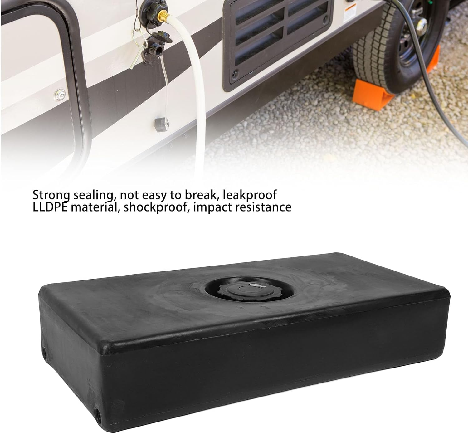 8 Gallon RV Water Holding Tank, Impact Resistant, Leakproof, Integrated Process, Large Diameter Inlet for Rvs, Trailers, Boats