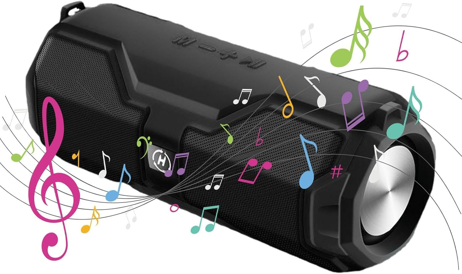 Loud Speaker for Partys | Wireless Boombox with Punchy Bass,Portable Compact Travel Speaker Boombox for Shower, Outdoor, Home, Beach