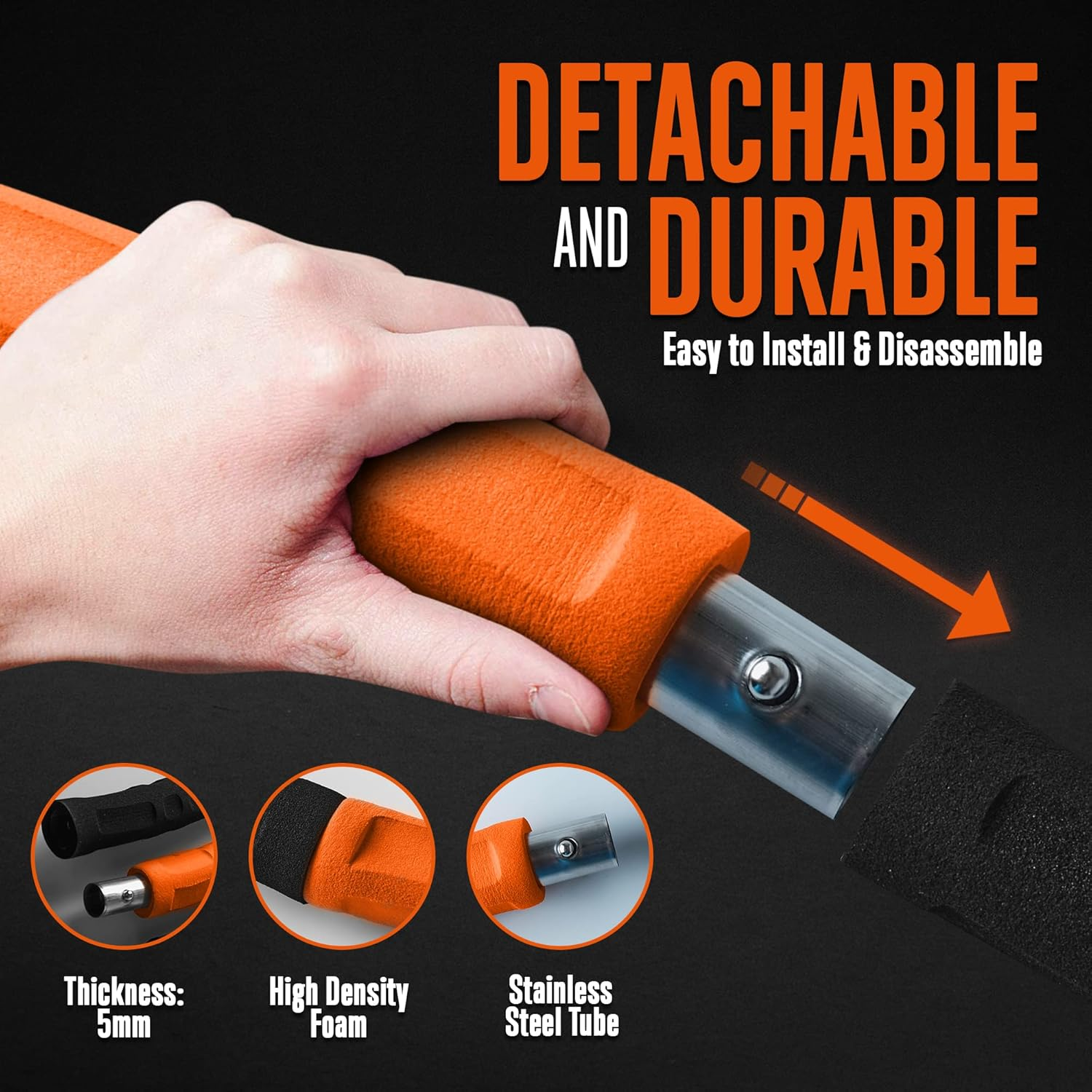 SQUATZ Exercise Hula Hoop for Adults Weight Loss - Weighted Hula Hoop for Workout, Adjustable & Detachable Weighted Hula-Hoop image number 4