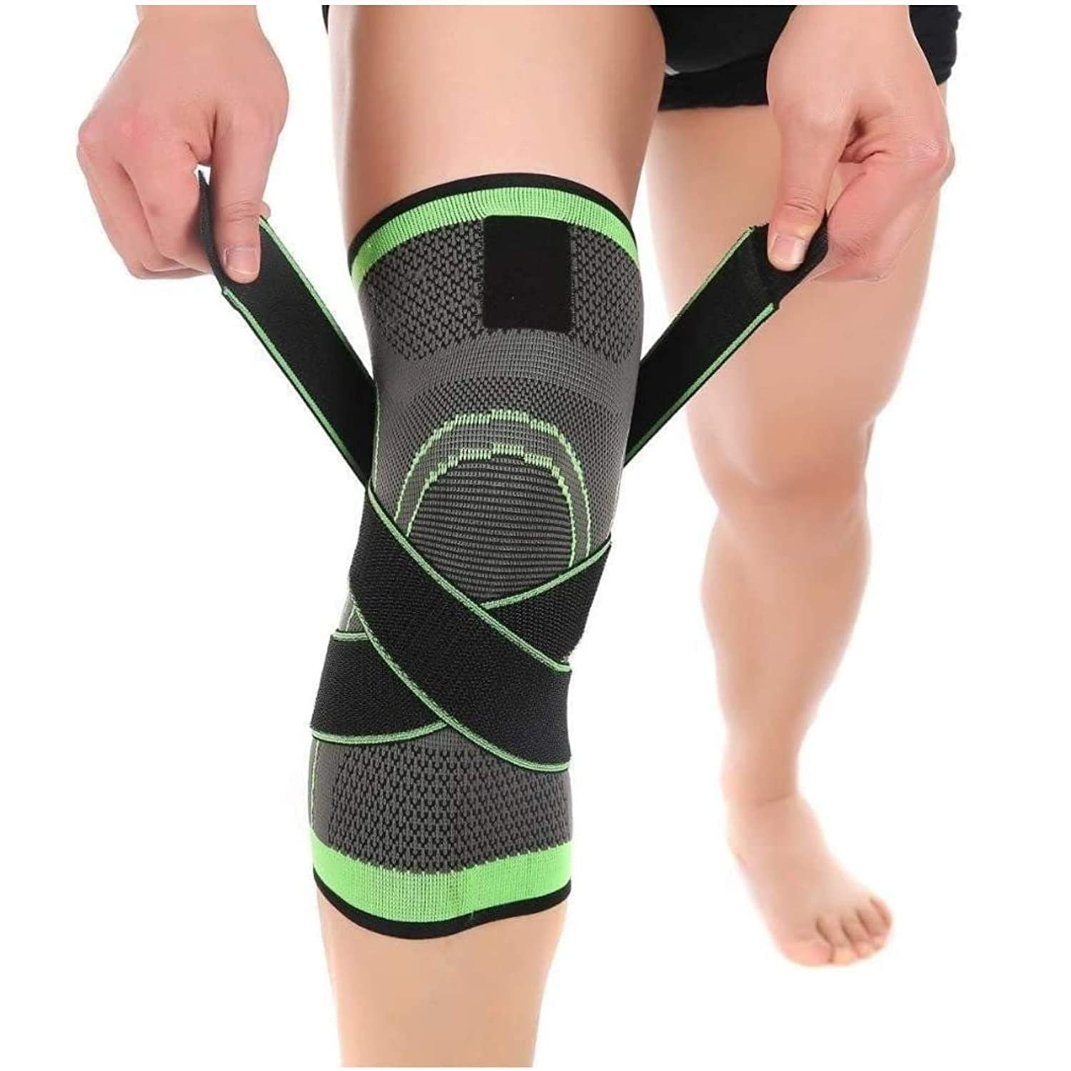 3D Weaving Compression Knee Support Sleeve Brace Breathable for Running Jogging Sports for Joint Pain and Arthritis Relief, Improved Circulation Compression(Medium) image number 6