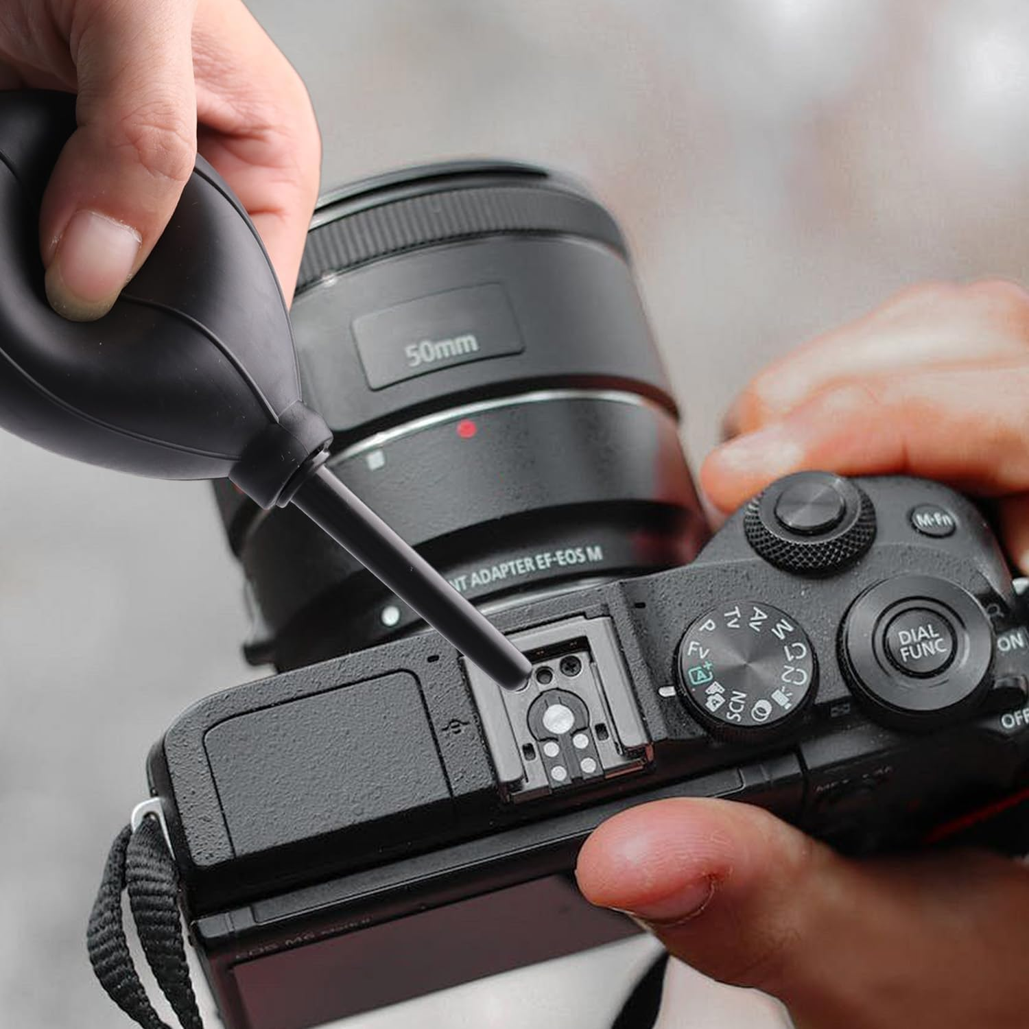 Aiokuo 2Pcs Air Blower Dust Blaster for DSLR, SLR & Digital Camera Lens and Sensor Cleaning &ndash; Rubber Bulb Air Pump Dust Cleaner (Black) image number 5