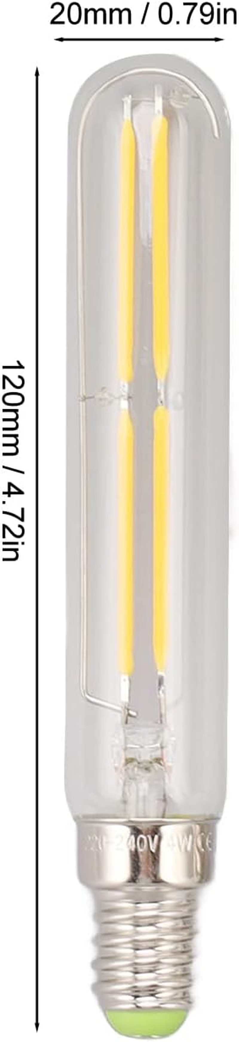 2Pcs E14 LED Bulb, Warm White 2300K Dimmable Bulb, 4W E14 Base Tubular Light Bulb, Energy Saving Decorative Bulb, Best Replacement for Halogen and Incandescent Bulb image number 2