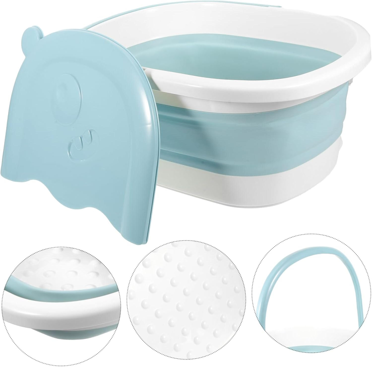 Mobestech Foot Massager 1 Pc Footbath Folding Bathtub Foot Spa Bath Massager Home Foot Feet Foldable Foot Tub Wash Bin Foot Spa Basin Bucket Plastic Child Massage Bucket Foot Bath image number 1