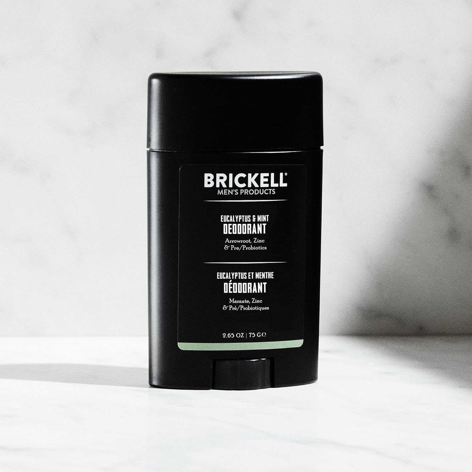 Brickell Men'S Products Natural Deodorant for Men, Natural and Organic, Aluminum, Alcohol, and Baking Soda Free, 2.65 Ounce, Eucalyptus & Mint image number 2