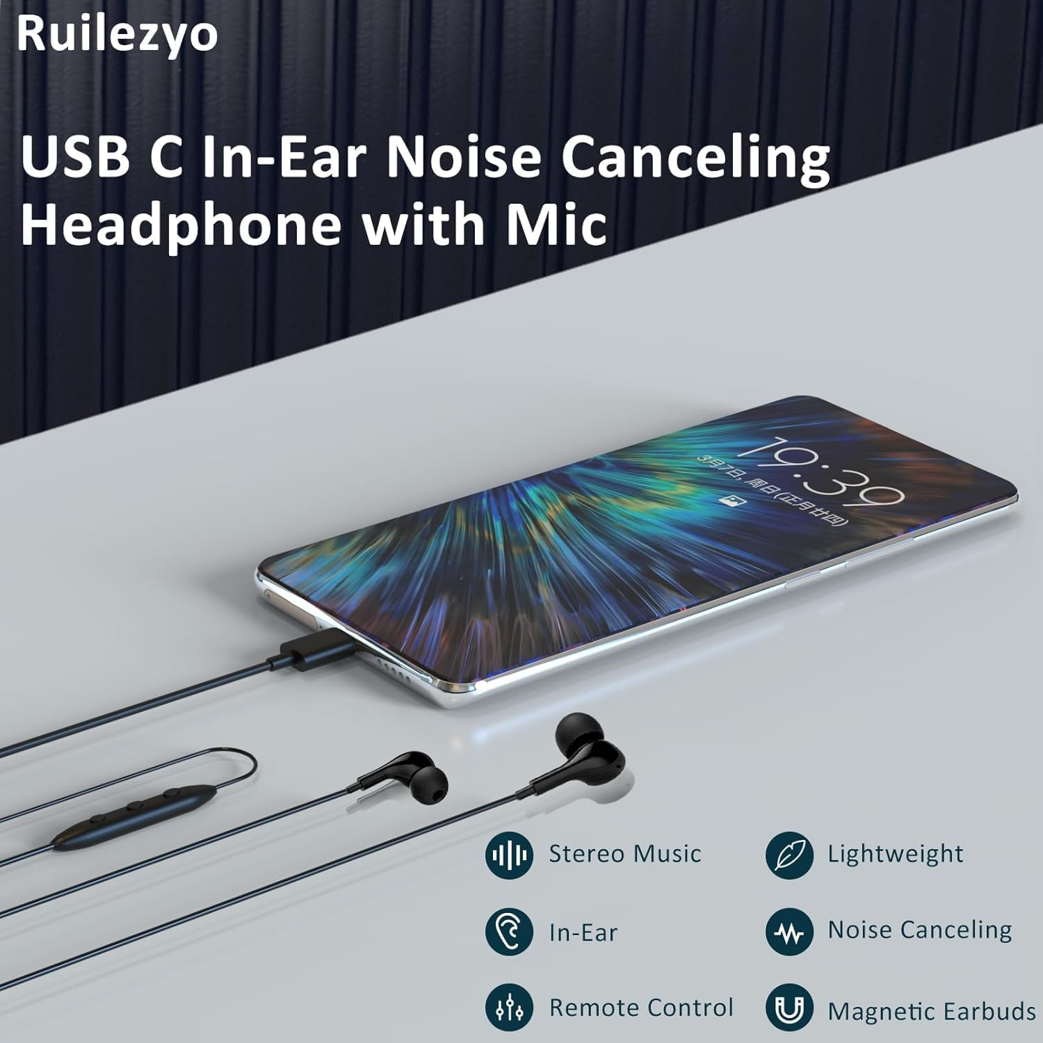 USB C Headphones for Iphone 16 16S 16Plus 16 Pro Max 15 15S 15Plus 15 Pro Max, Headphones with Microphone In-Ear for Samsung Galaxy S25 S25 Ultra A56 A36 A26 A55 A53 A54 A33 A34 A35 S23 Ultra S22 FE