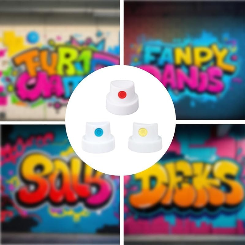 26Pcs Universal Spray Paint Nozzle Caps Set for Female Cans with 0.2" to 7" Tips, Replacement Spray Paint Tips & Adapters for All Cans, DIY & Professional Use