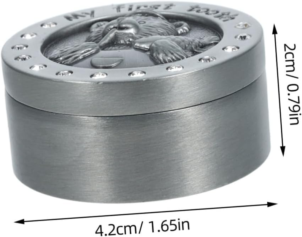 Teeth Storage Box Metal Tooth Box Keepsake Products Storage Container for Party