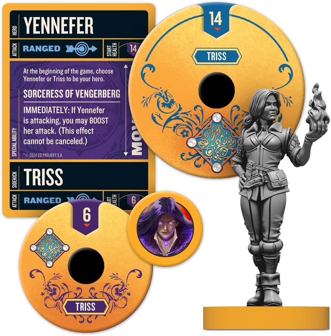 IELLO | Restoration Games | Unmatched: the Witcher - Realms Fall | 2-3 Players, Ages 9+ image number 2