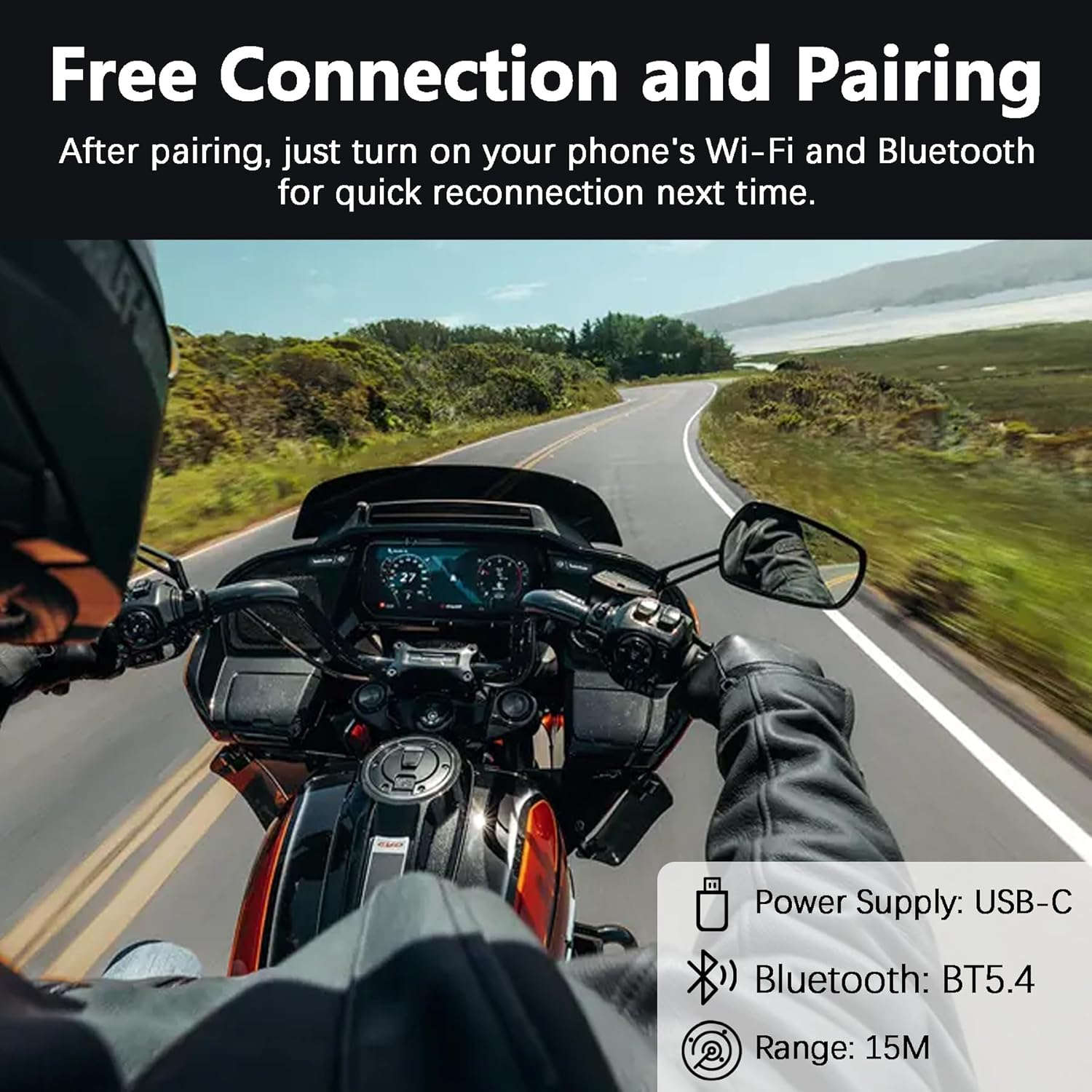 Motorcycle Wireless Carplay Adapter Compatible with Harley Davidson 2024 Road Glide/Street Glide 2025 Street Glide Accessories Carplay Adapter Port Plug and Play image number 3