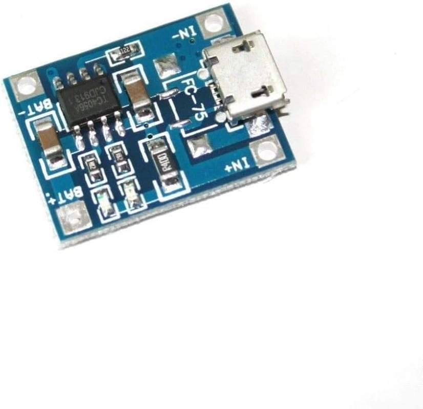 GTIWUNG Pack of 10 5V 1A USB Battery Charger Module Micro USB 5V 1A Charge Controller Lithium Li-Ion Battery Charger Lithium Charging Module + 6 Pieces 3.7 V 18650 Battery Holder with Wire Leads, image number 6