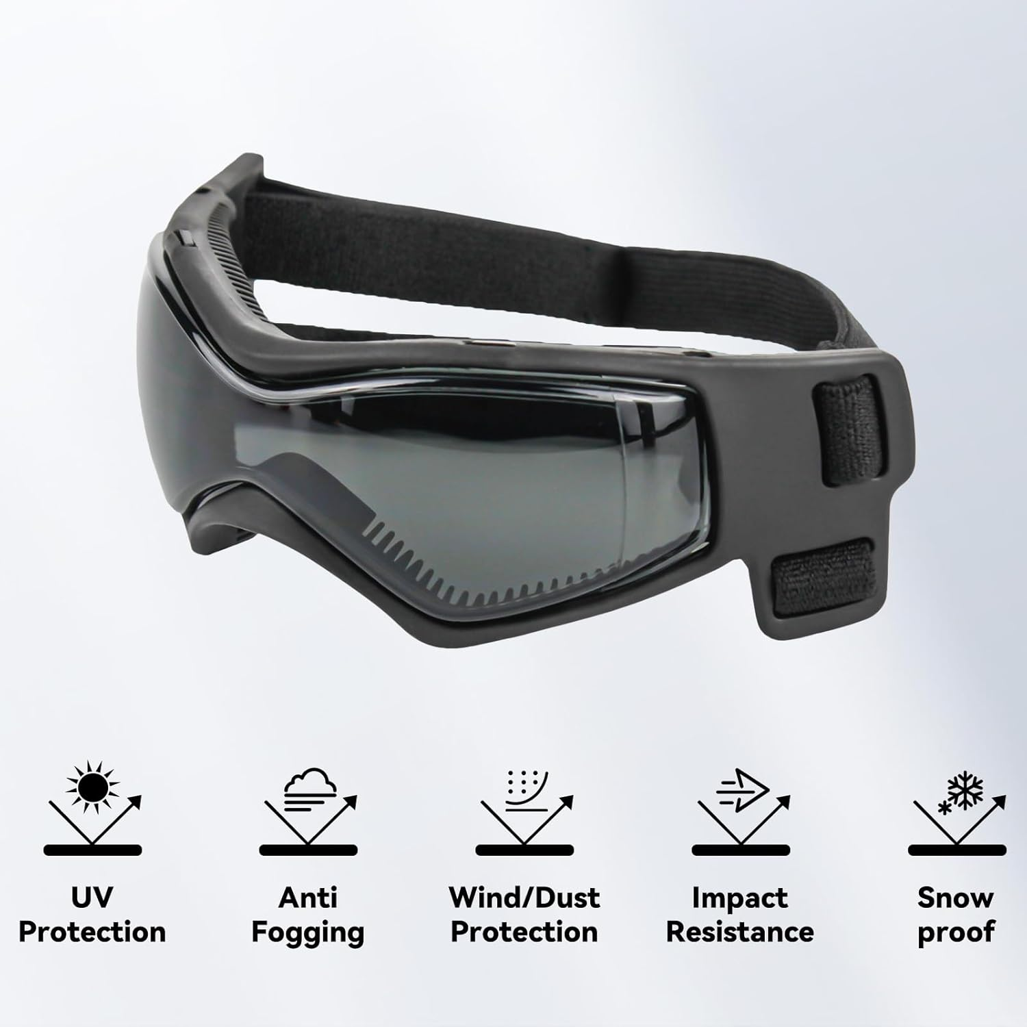 Namsan Dog Sunglasses Anti-Uv Waterproof Windproof Adjustable Dog Safety Glasses Suitable for Small and Medium Dogs (Black) image number 1