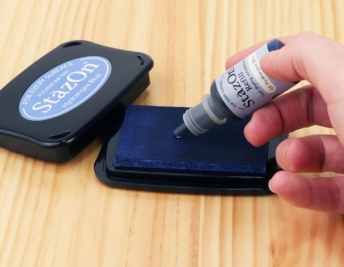 Tsukineko Staz on Solvent Ink Refill, 031 Jet Black