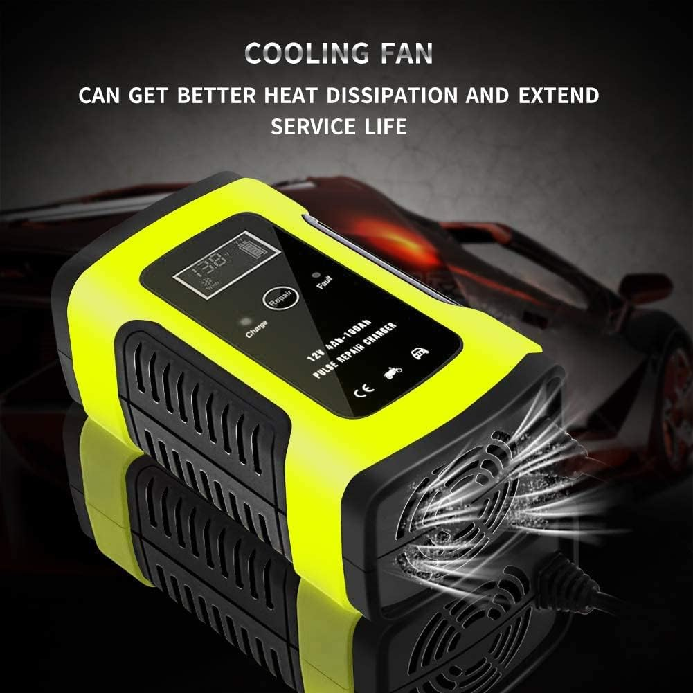 B-Qtech Car Battery Charger, 12V 6A Intelligent Automatic Battery Charger with LCD Screen, Portable Trickle Charger for Car, Motorcycle, RV, SUV, Lawn Mower, Boat, ATV and More image number 6